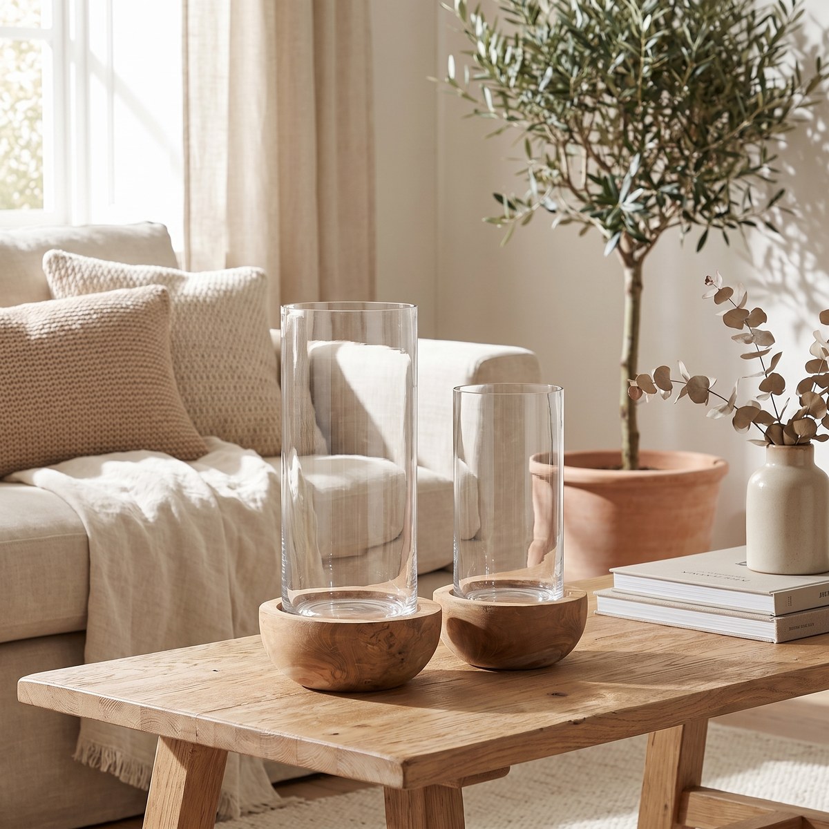 Windlicht Teak Nuts