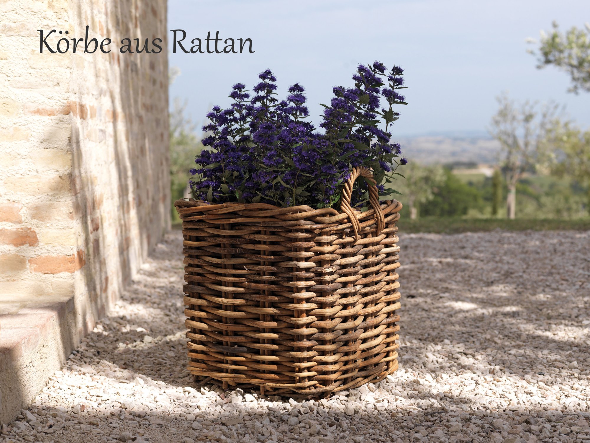 körbe aus Rattan von WMG - Wohnmanufactur Grünberger